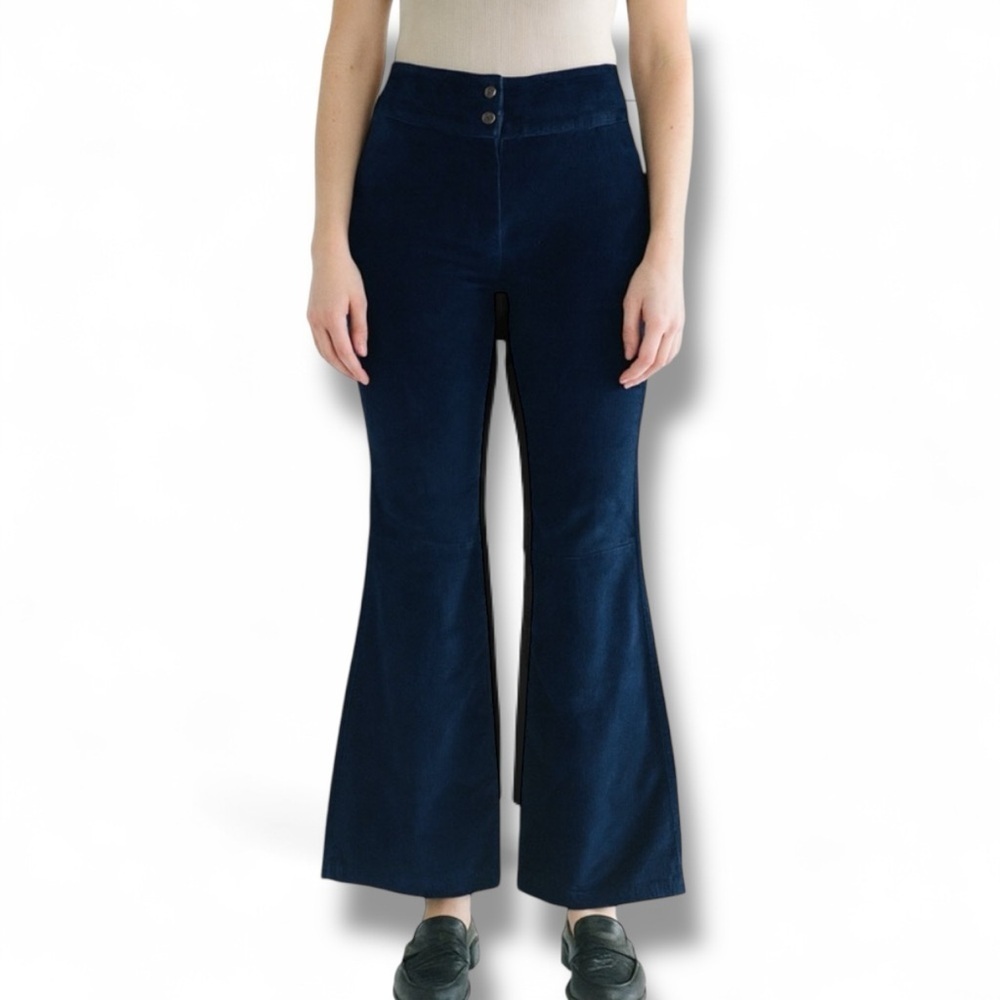 Vintages Skotts Suede Real Leather Deep Navy Pants Y2k Rodeo Western Vibes 8